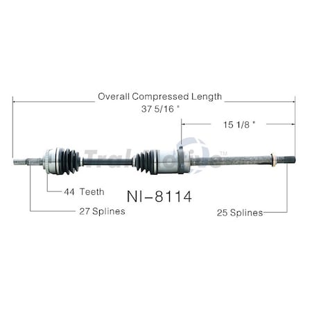 Surtrack Axle Cv Axle Shaft, Ni-8114 NI-8114